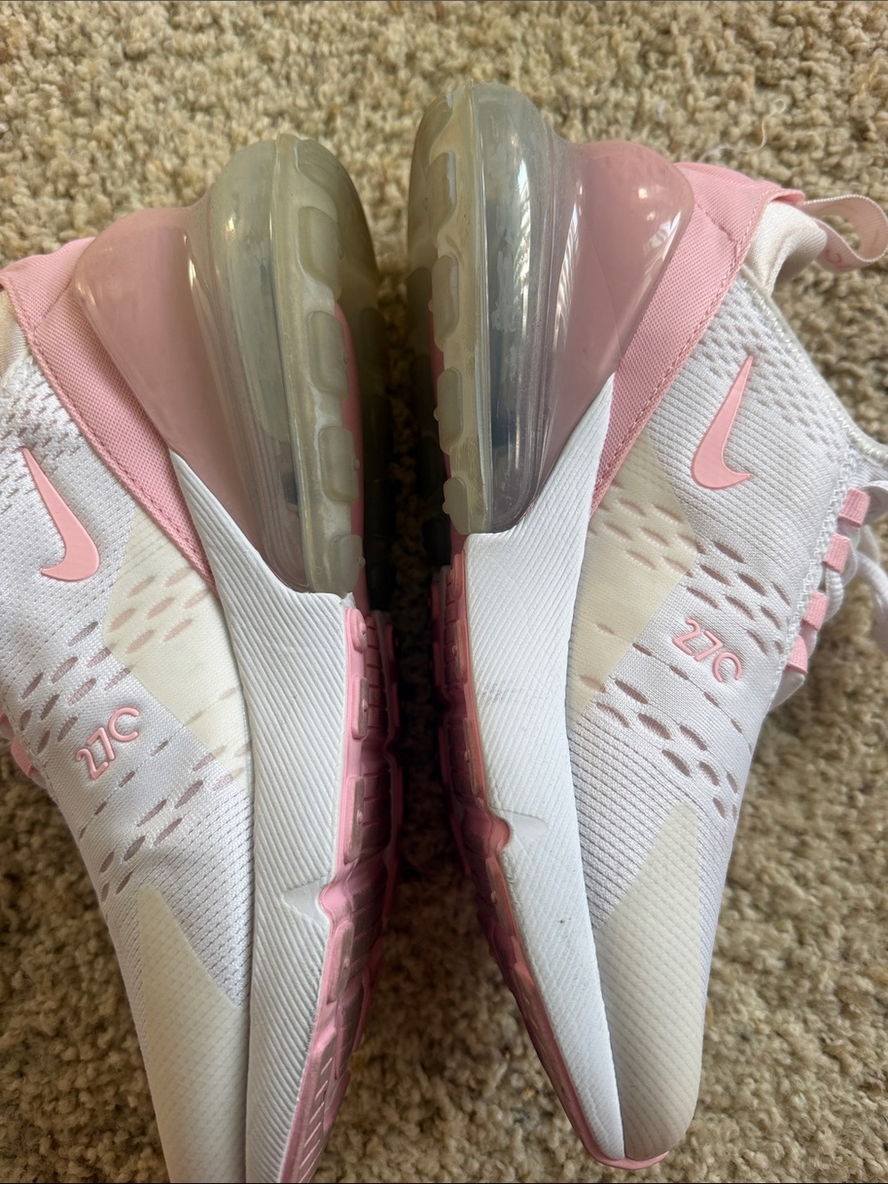 Nike Air Max 270 White/Pearl Pink/Football Grey/ Medium Soft Pink - Picture 3 of 6